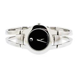 Ladies Movado Museum Amorosa Bangle Stainless Steel Wristwatch