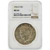 Image 1 : 1926-D $1 Peace Silver Dollar Coin Rare Toned NGC MS64