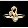 Image 1 : 14KT Yellow Gold 0.18ctw Diamond Ring