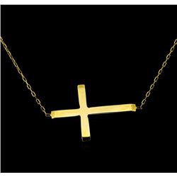 14KT Yellow Gold Cross Necklace
