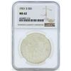 Image 1 : 1921-S $1 Morgan Silver Dollar Coin NGC MS62