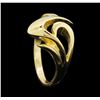 Image 4 : 14KT Yellow Gold Freeform Ring