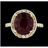 Image 1 : 14KT Yellow Gold 8.53ct Ruby and Diamond Ring