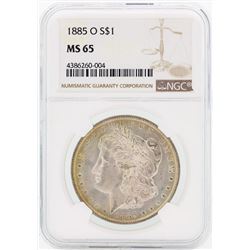 1885-O $1 Morgan Silver Dollar Coin NGC MS65