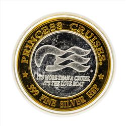 .999 Silver Princess Cruises Lost Ship $10 Casino Gaming Token Limited Edition