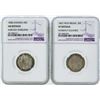 Image 1 : Lot of (2) 1858 Canada 20 Cent Coin NGC AU Details and 1862 New Bruns. 20 Cent C