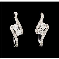14KT White Gold 0.60ctw Diamond Earrings