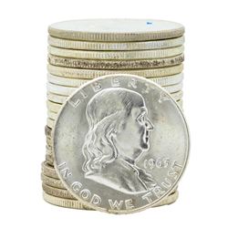 Roll of (20) 1963 Brilliant Uncirculated Franklin Half Dollar Coins