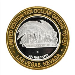 .999 Silver Palms A Maloof Casino Resort $10 Casino Gaming Token Limited Edition