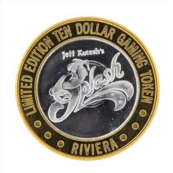 .999 Silver Splash $10 Casino Gaming Token Limited Edition