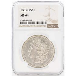 1883-O $1 Morgan Silver Dollar Coin NGC MS64