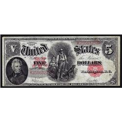 1907 $5 Woodchopper Legal Tender Note