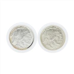 Set of (2) 2001 $1 American Buffalo Commemorative Silver Coin Set