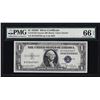 Image 1 : 1935D $1 Silver Certificate Note Narrow PMG Gem Uncirculated 66EPQ