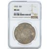 Image 1 : 1923 $1 Peace Silver Dollar Coin NGC MS64