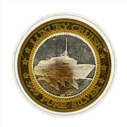 .999 Silver Luxury Cruise Sunken Treasure $10 Casino Gaming Token Limited Editio