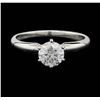 Image 1 : 14KT White Gold 0.83ct Diamond Solitaire Ring