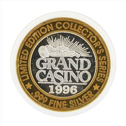 .999 Silver Grand Casino $10 Casino Gaming Token Limited Edition