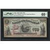 Image 1 : 1874 $2 Salt Lake City Bingham Canyon & Camp Floyd Obsolete Bank Note PMG XF40 N