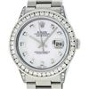 Image 1 : Rolex Mens Stainless Steel 3.00ctw Diamond Datejust Wristwatch