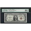 Image 1 : 1935A $1 Silver Certificate WWII Emergency Hawaii Note PMG Choice Uncirculated 6