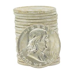 Roll of (20) 1953-D Brilliant Uncirculated Franklin Half Dollar Coins
