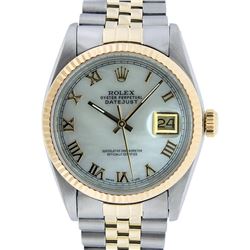 Rolex Mens 14KT Two Tone Gold Datejust Wristwatch