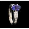 Image 4 : 14KT White Gold 2.79ct Tanzanite and Diamond Ring