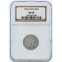 2004 $25 American Platinum Eagle Coin NGC MS70