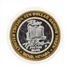 Image 1 : .999 Silver Reno Hilton $10 Casino Gaming Token Limited Edition