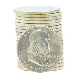 Roll of (20) 1963-D Brilliant Uncirculated Franklin Half Dollar Coins