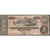 Image 1 : 1864 $10 The Confederate States of America Note