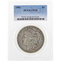 1901 $1 Morgan Silver Dollar Coin PCGS VF25