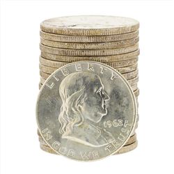 Roll of (20) 1962-D Brilliant Uncirculated Franklin Half Dollar Coins