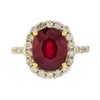 Image 1 : 14KT Yellow Gold 5.78ct Ruby and Diamond Ring