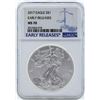 Image 1 : 2017 $1 American Silver Eagle Coin NGC MS70 Early Releases
