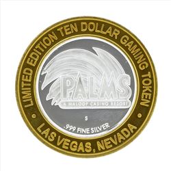 .999 Silver Palms A Maloof Casino Resort $10 Casino Gaming Token Limited Edition