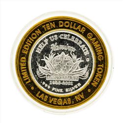 .999 Silver Flamingo Las Vegas $10 Casino Gaming Token Limited Edition