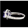 Image 3 : 14KT White Gold 1.76ct Tanzanite and Diamond Ring