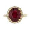 Image 1 : 14KT Yellow Gold 7.22ct Ruby and Diamond Ring