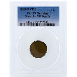 1909-S VDB Lincoln Wheat Penny PCGS Genuine Details