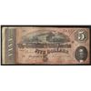 Image 1 : 1864 $5 The Confederate States of America Note