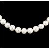 Image 2 : 14KT White Gold 9mm Cultured Freshwater Pearl Necklace
