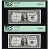 Image 1 : (2) Sequential 1935H $1 Silver Certificate Notes PCGS Very Choice New 64PPQ