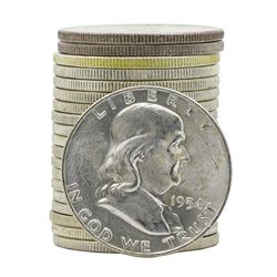 Roll of (20) 1954-D Brilliant Uncirculated Franklin Half Dollar Coins