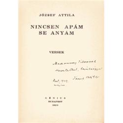 József Attila: Nincsen apám se anyám. Versek.…