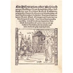 [Kuripec?ic´] Curipeschitz, Benedict: Ein Disputation oder Besprech zwayer Stalbüben, so mit Küni…