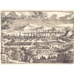 Pest und Ofen. Buda és Pest rézmetszetu látképe.…