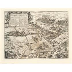 Pianta, et assedio delle Citta di Buda, e Pest con L'accampamento del Esercito Cesareo, passo del…