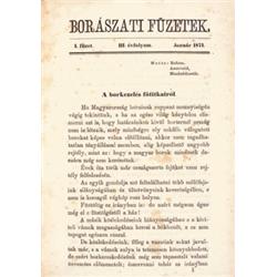 Borászati füzetek. III. évfolyam. 1-12. füzet [teljes].…